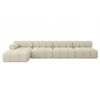 ECKSOFA modulares Sofa Razon-L3 - 380x160x70 cm Beige Bouclé - Beige, Holzwerkstoff/Textil (380/160cm) - ALTDECOR
