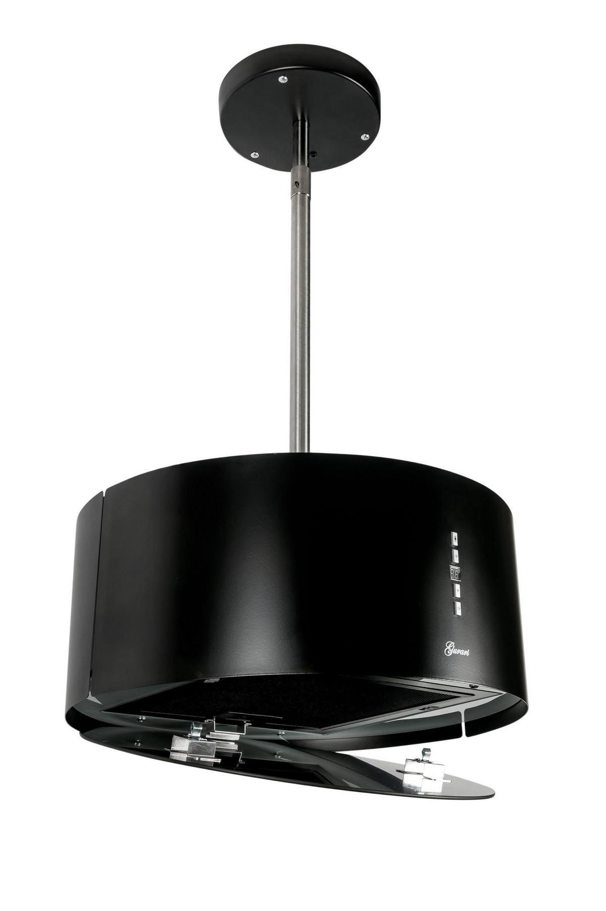 DUNSTABZUGSHAUBE GCH I 237 50 BL + Umluftset, 50 cm Schwarz - Schwarz, Metall (50/20/50cm) - Gurari