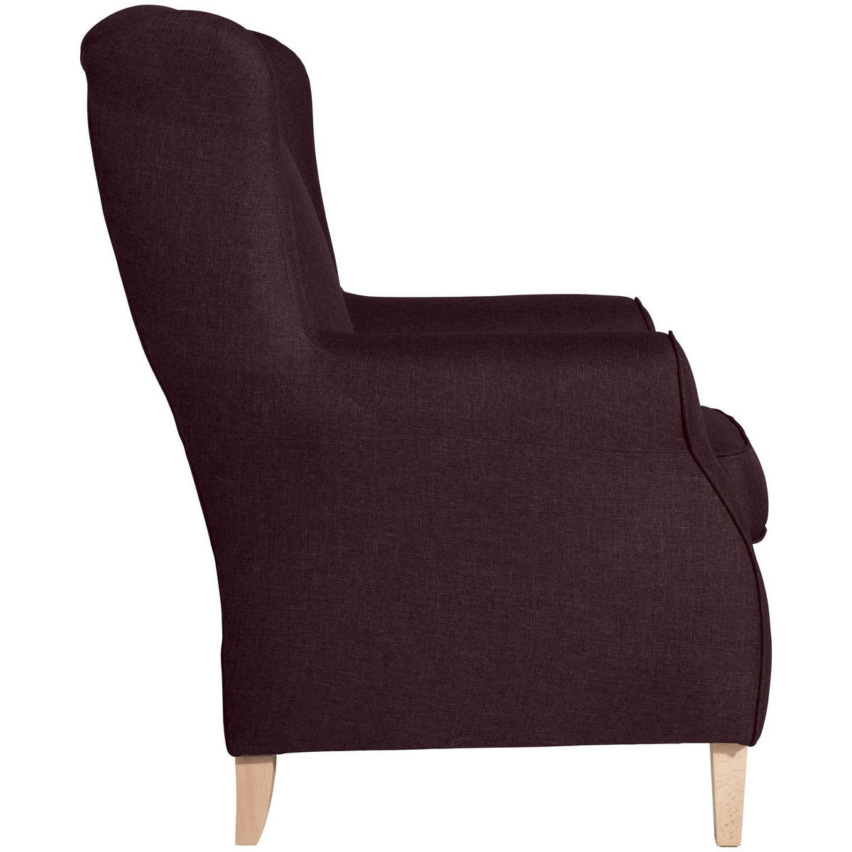 OHRENSESSEL Karlen Bezug Flachgewebe Buche natur / burgund - Brombeere/Buchefarben, Kunststoff (86/103/77cm) - 58aufmkessel