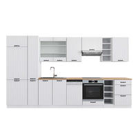 KUCHYNKA Fame-Line Biely vidiecky dom/Biely 355 cm , AP Oak - biela, kompozitné drevo (355/206.8/60cm) - Vicco