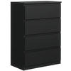 KOMMODE 70 Schwarz 70x39x102 cm - Schwarz, Holzwerkstoff (70/102/39cm) - Mobelsta