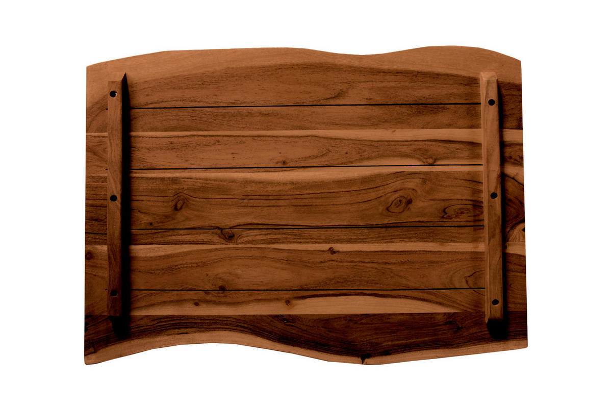 TISCHPLATTE CURT - Braun/Naturfarben, Akazienholz/Holz (60/80/3cm) - SAM