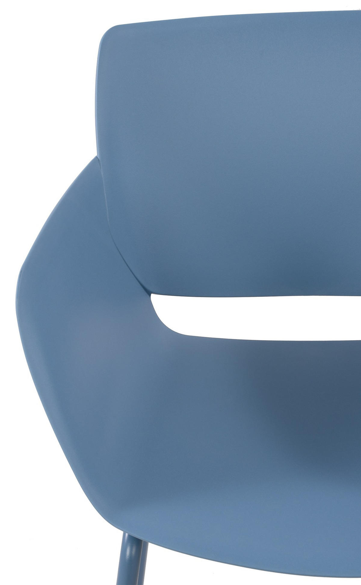 STUHL 2er Set Kunststoff Blau - Blau, Kunststoff/Metall (58/80/54cm) - CLP
