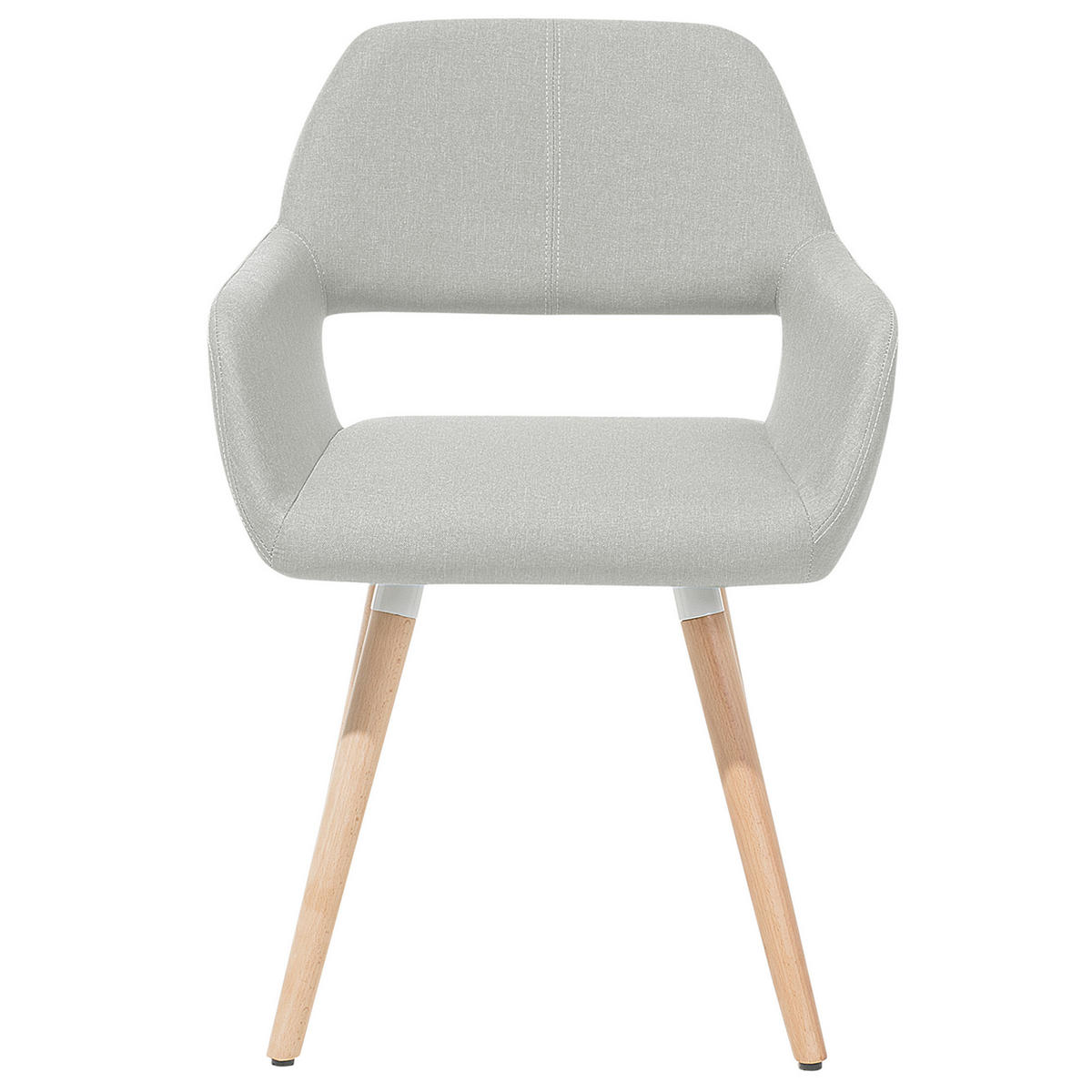 ESSZIMMERSTUHL 2er-Set Polsterbezug Grau Chicago - Grau, Holz/Textil (56/81/56cm) - Beliani