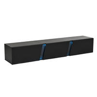 TV-SCHRANK Wandmontiert LED Hochglanz 3 Türen Schwarz - Schwarz, Holzwerkstoff (180/30/35cm) - FLIEKS