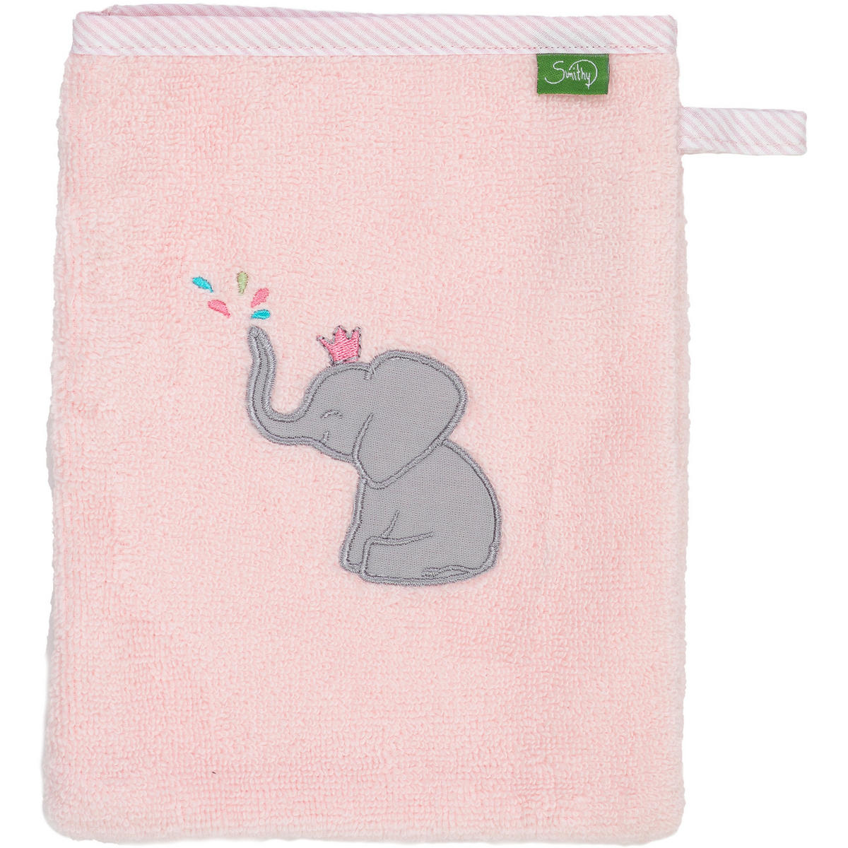 WASCHHANDSCHUHE PASTELLFLAUSCH ELEFANT ROSA - Rosa, Textil (16/21cm) - Smithy
