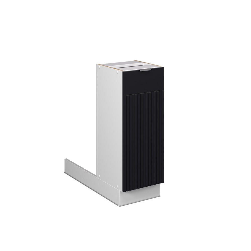 KUCHYŇSKÝ OSTROV Fame-Line Černý pruhovaný - bílá/černá, kompozitní dřevo (30/82/70cm) - Vicco