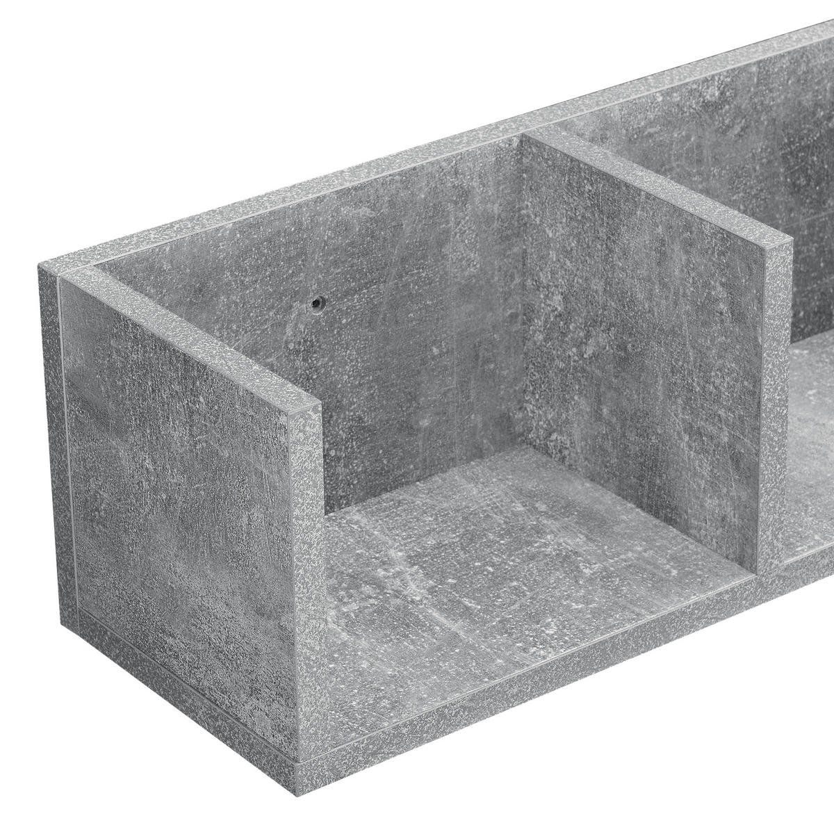WANDREGAL Ekerö - Grau, Holzwerkstoff (95/16.5/17cm) - [en.casa]