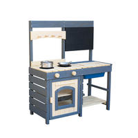 MATSCHKÜCHE MUDINO - Farbe: Grau - Grau, Holz (80/98/42cm) - Home Deluxe