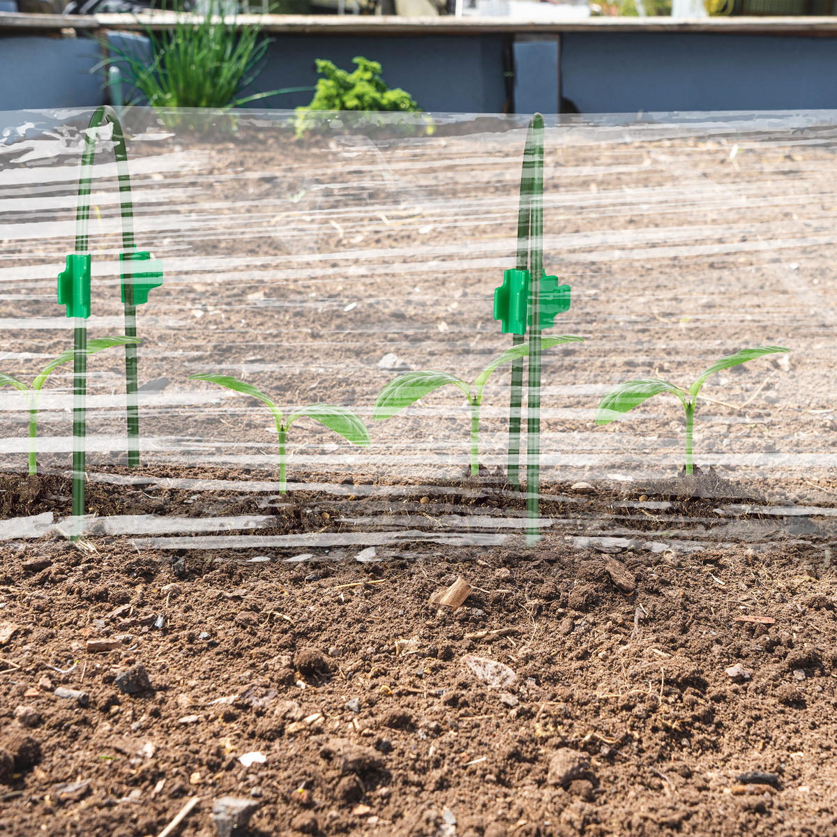 12XTUNNELBOGEN - Dunkelgrün, Kunststoff/Metall (33/31/1cm) - Relaxdays