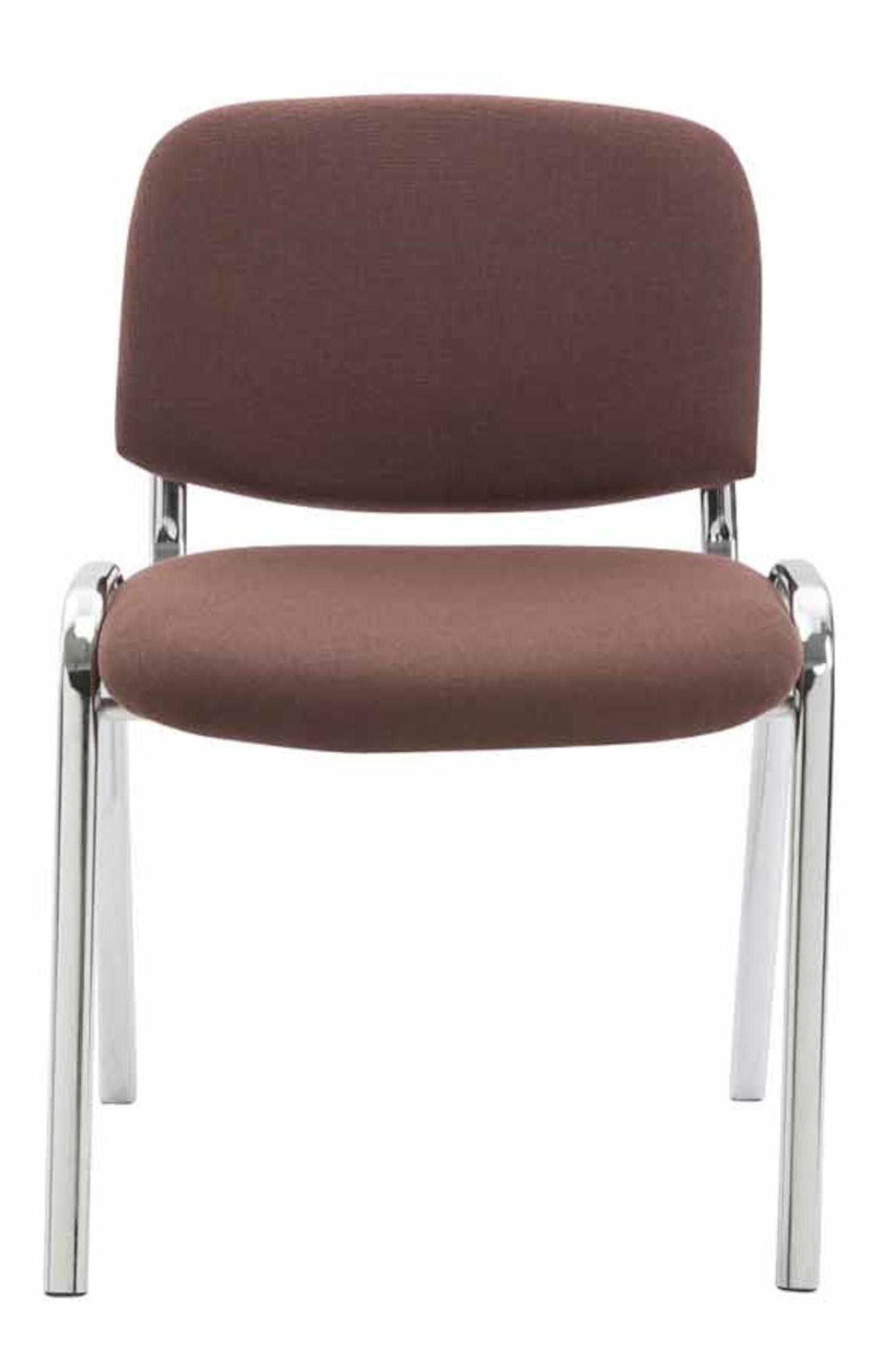 BESUCHERSTUHL 4er Set Stoff braun - Braun, Textil/Metall (54/79/64cm) - CLP