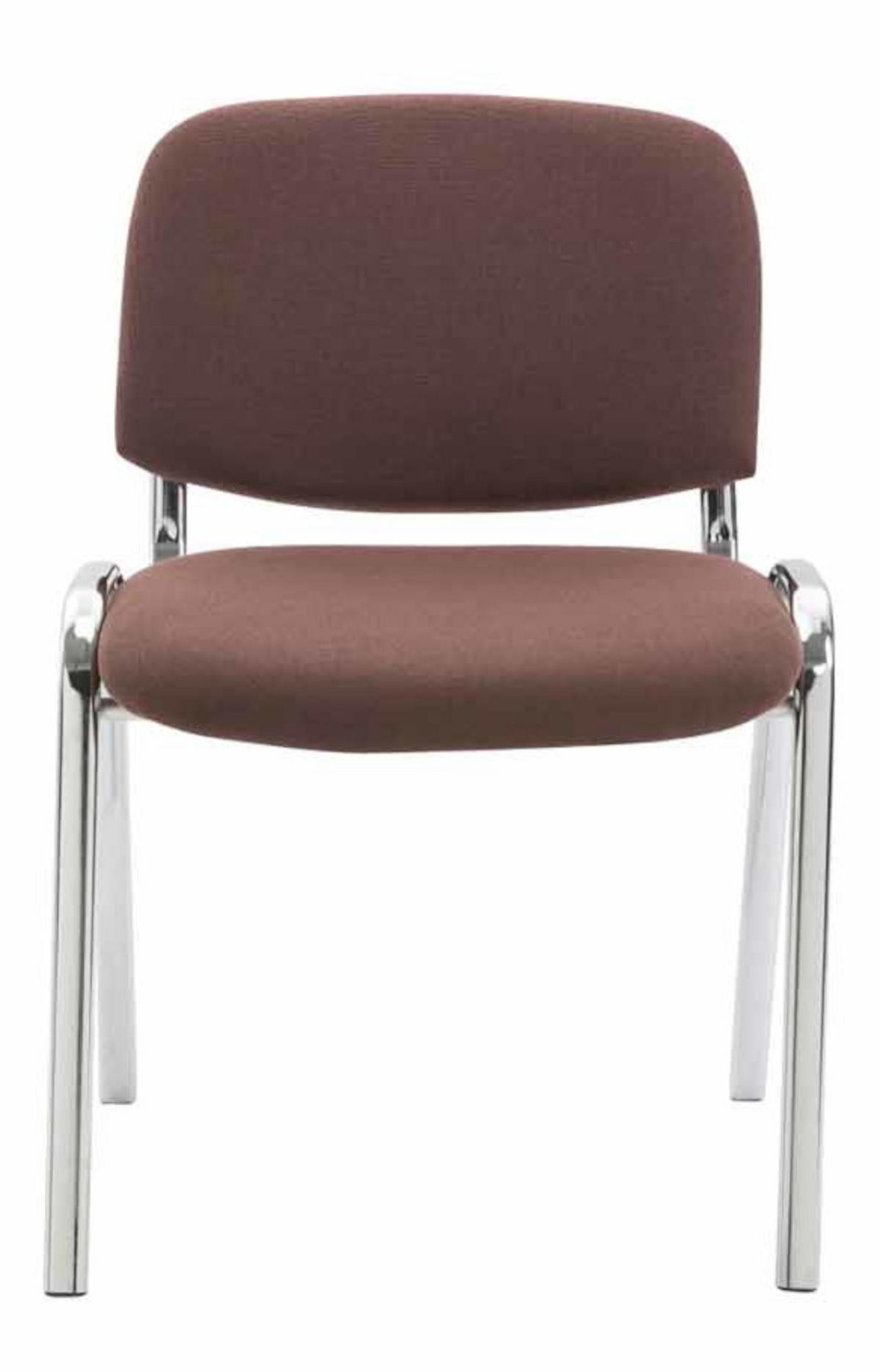 BESUCHERSTUHL 4er Set Stoff braun - Braun, Textil/Metall (54/79/64cm) - CLP