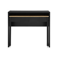 KONSOLENSCHREIBTISCH - 100 cm x 40 cm - Holz, Platte - Schwarz, Naturfarben Hell - LOAVIA - Schwarz/Naturfarben, Holz (100/87/40cm) - Vente-Unique