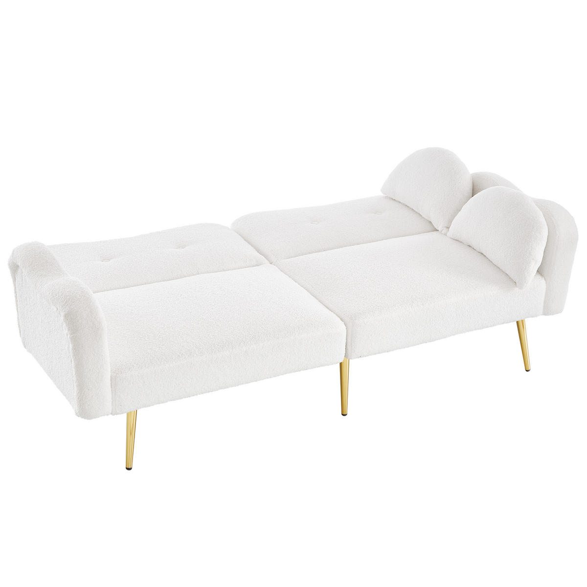 SCHLAFSOFA DE-35356 2-in-1 Weiß - Weiß, Holzwerkstoff (79/82/175cm) - ComfortXL