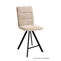 THEKENSTUHL (4er-Set) Deliane 47x109x60 Schwarz/Natur - Schwarz/Naturfarben, Kunststoff (60/109/47cm) - 58aufmkessel