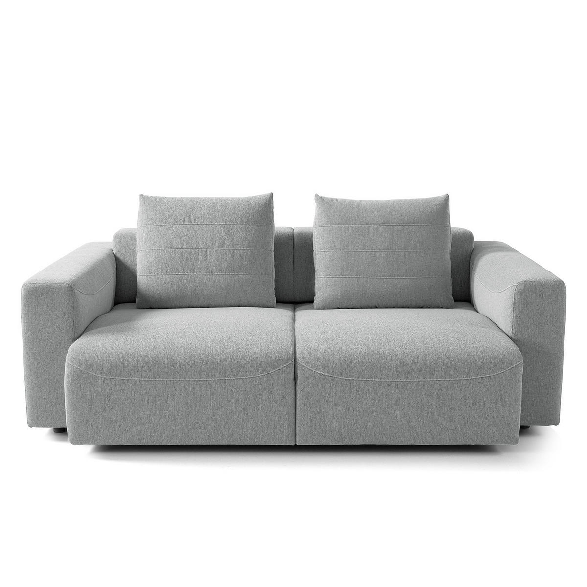 2,5-SITZER SOFA - Webstoff - Multicolor/Hellgrau, Textil (199/83/100cm) - home24