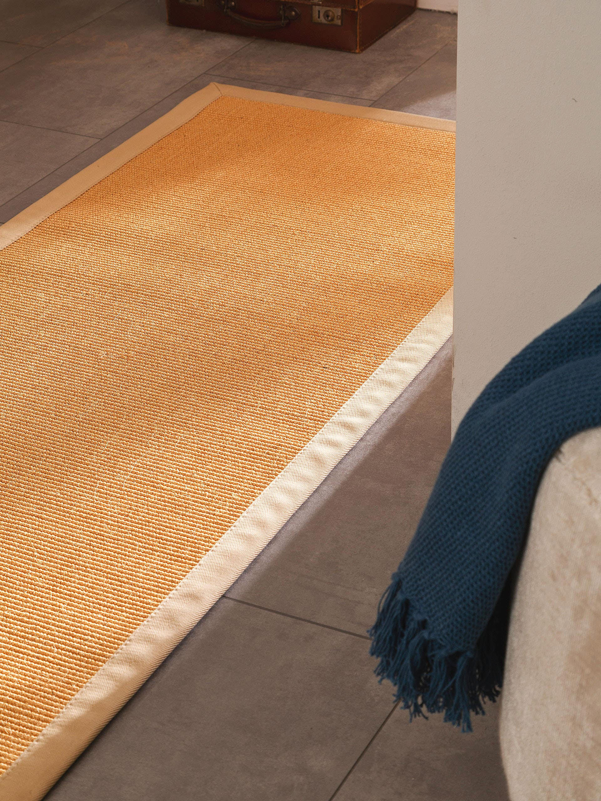 Thumbnail - benuta Nest Sisalteppich, Beige, Textil, Beton Optik, Rechteckig, 70x300 cm, Gots, für Fußbodenheizung geeignet, Teppich...