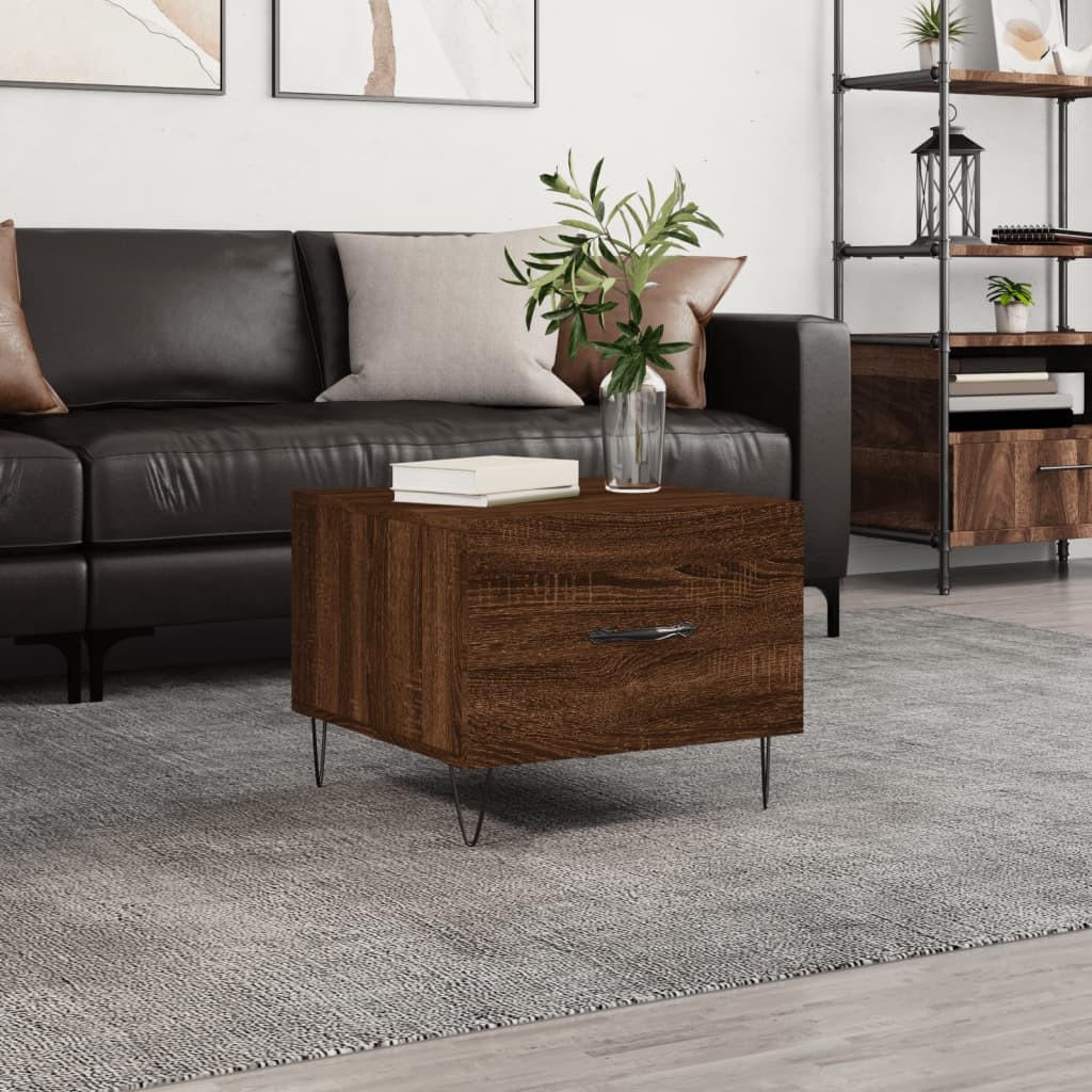 COUCHTISCH Braun Eichen-Optik 50x50x40 cm Holzwerkstoff - Braun, Holzwerkstoff (50/50/40cm) - furnicato