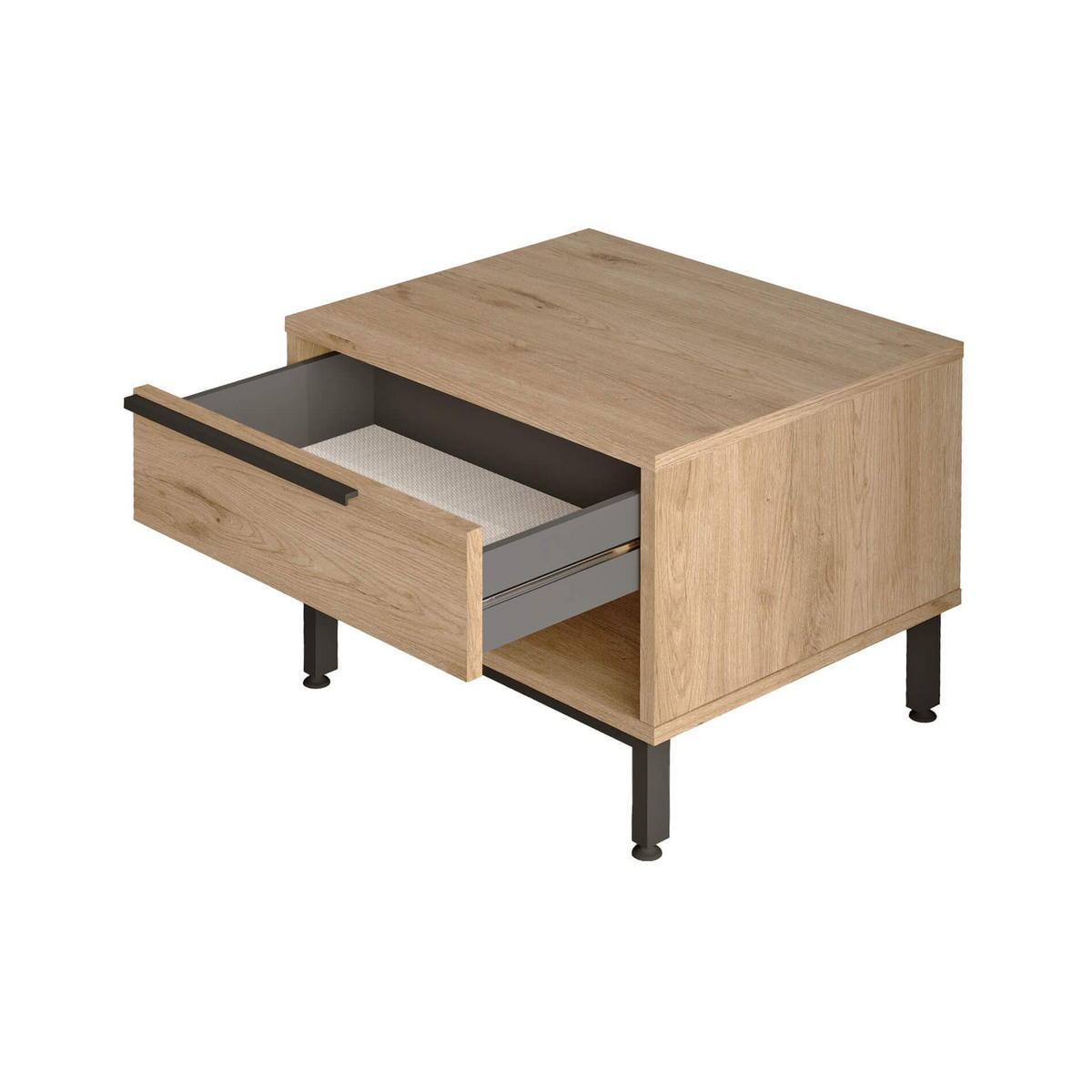 NACHTTISCH 42,5/44,5/53,5 cm - Braun, Holz (42.5/53.5/44.5cm) - Mobili Rebecca