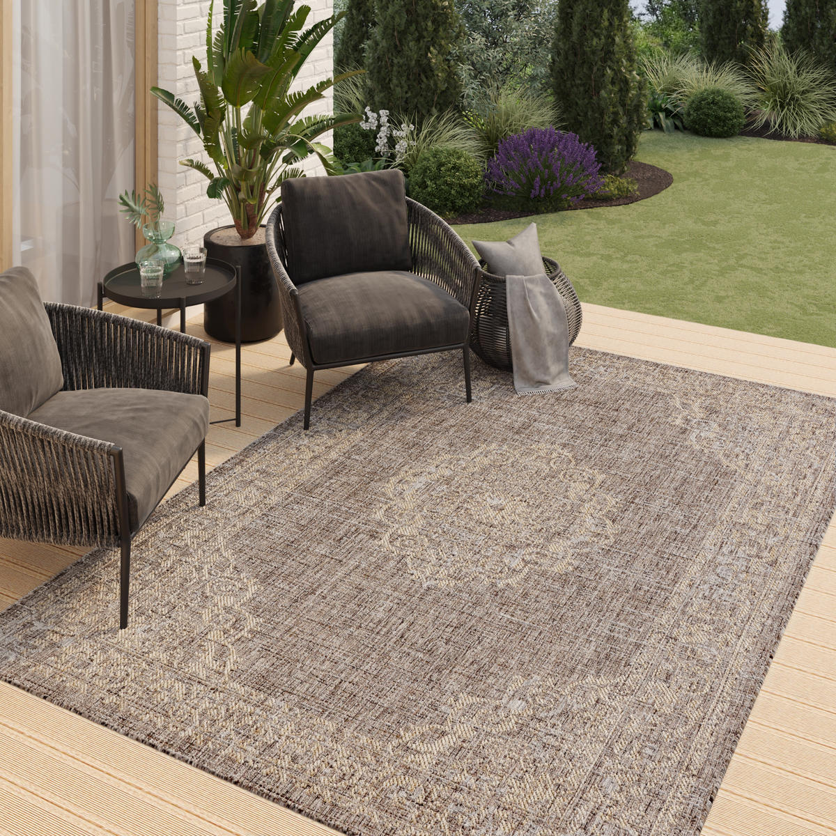 TEPPICH MELISSA BRAUN 240/300 cm - Braun, Textil (240/300cm) - Tapiso
