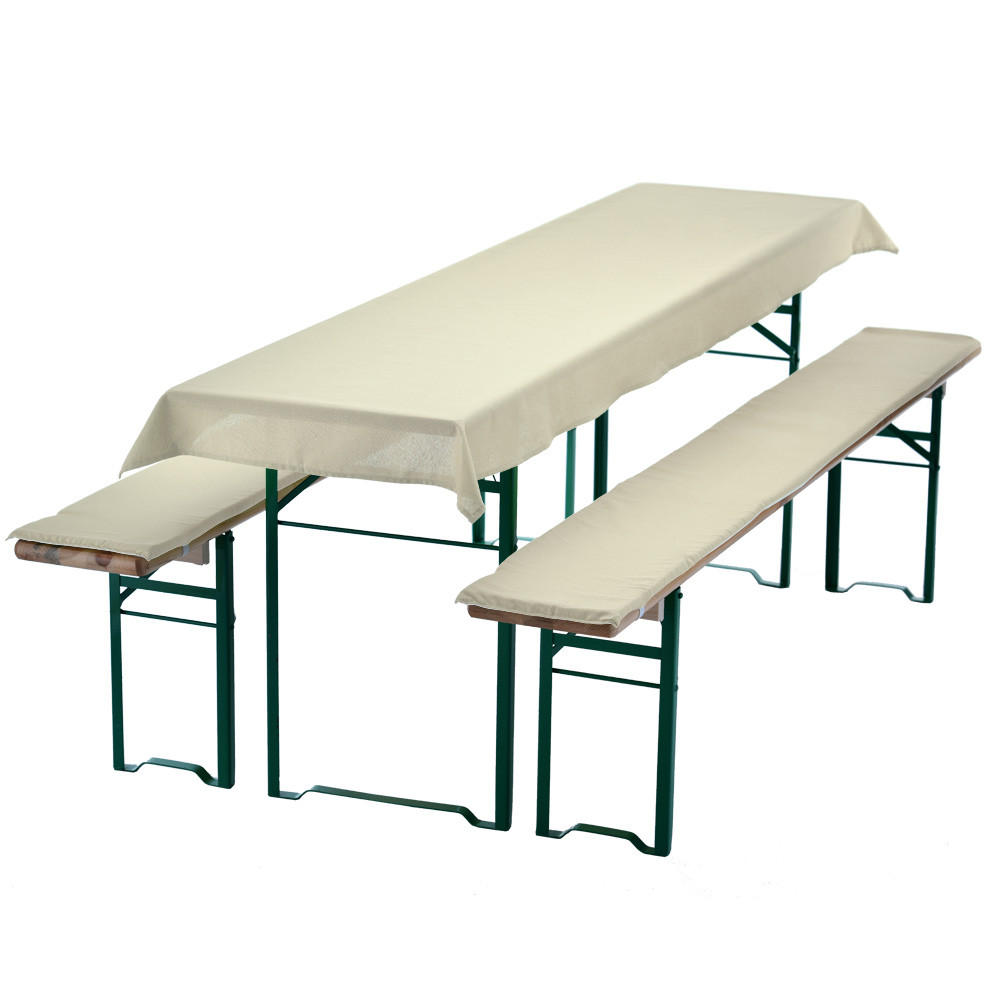BIERBANKAUFLAGEN Set 240x90 cm Ecru - Ecru, Textil (90/240cm) - NYVI