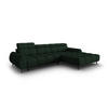 ELEKTRISCHES-ECKSOFA rechts Alyse aus strukturiertem Stoff dunkelgrün 5 Sitzplätze - Dunkelgrün, Textil (188/295cm) - Micadoni