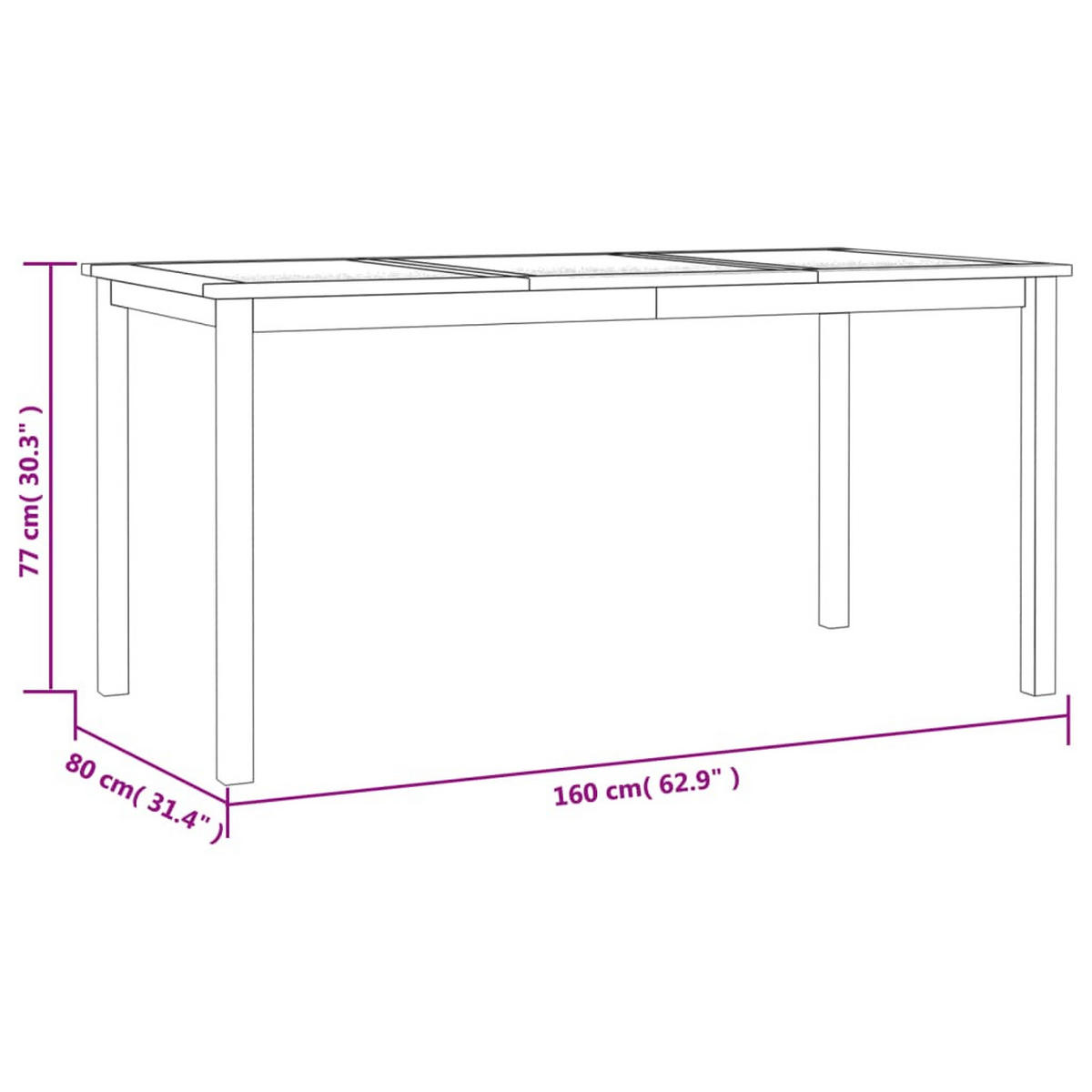 GARTEN-ESSGRUPPE 7Er Set Massivholz Teak - Braun, Holz - vidaXL