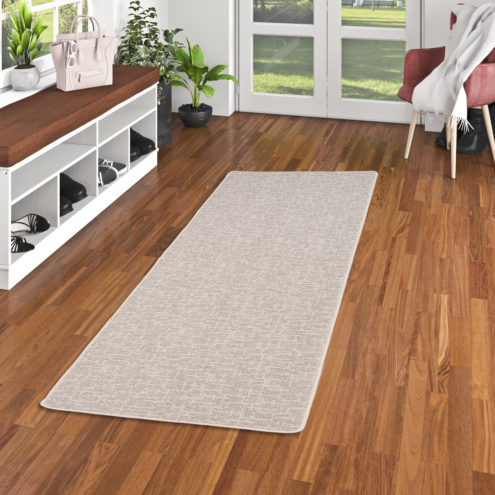 SCHLINGEN DESIGNER TEPPICH LÄUFER NIVA - Beige, Textil (100/400cm) - Snapstyle