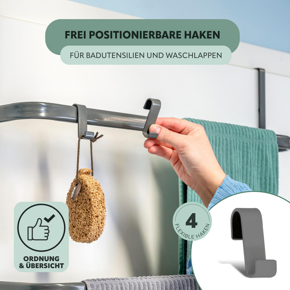 TÜR-HÄNGEREGAL, grau, Metall - Grau, Metall (65/86/17cm) - bremermann