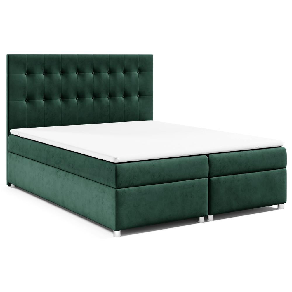 BOXBETT mit Bettkasten Trinity K-6 Bonellfederkern - Grün, Holz/Holzwerkstoff (140/200cm) - Best For Home