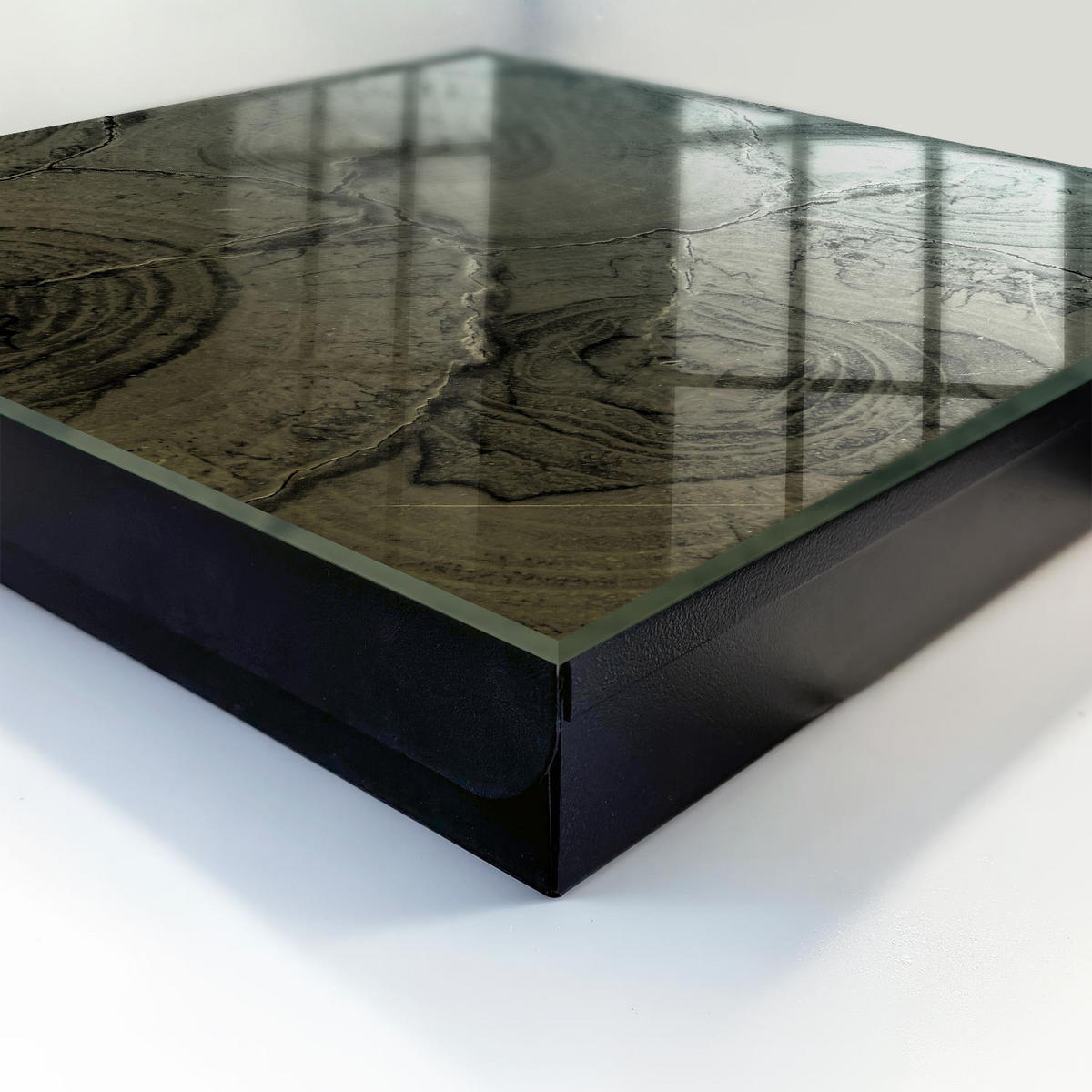 SCHLÜSSELBOX Schwarz 30x30 cm- Türöffnung nach rechts - Holzkonstruktion - Grau, Metall (30/30/5cm) - TULUP