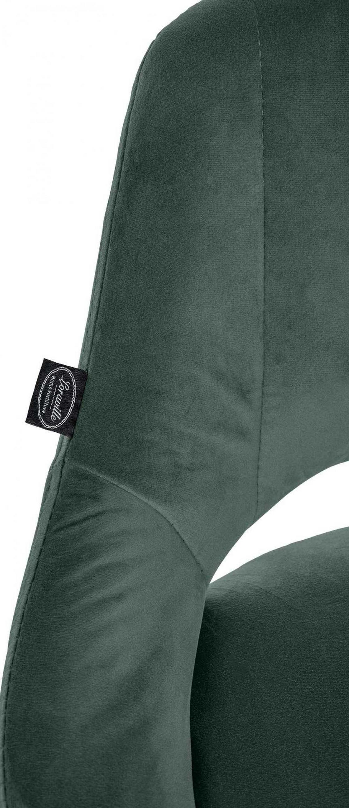 BARHOCKER 2er Set Samt grün - Weiß/Grün, Textil (47/85/48cm) - CLP
