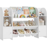 KINDERREGAL mit 6 Schubladen Weiß - Weiß, Kunststoff (135.8/90/29.8cm) - Woltu