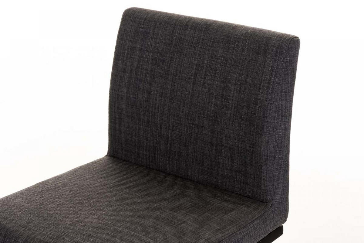 BARHOCKER Stoff Dunkelgrau - Dunkelgrau/Schwarz, Textil/Metall (42/86/44cm) - CLP