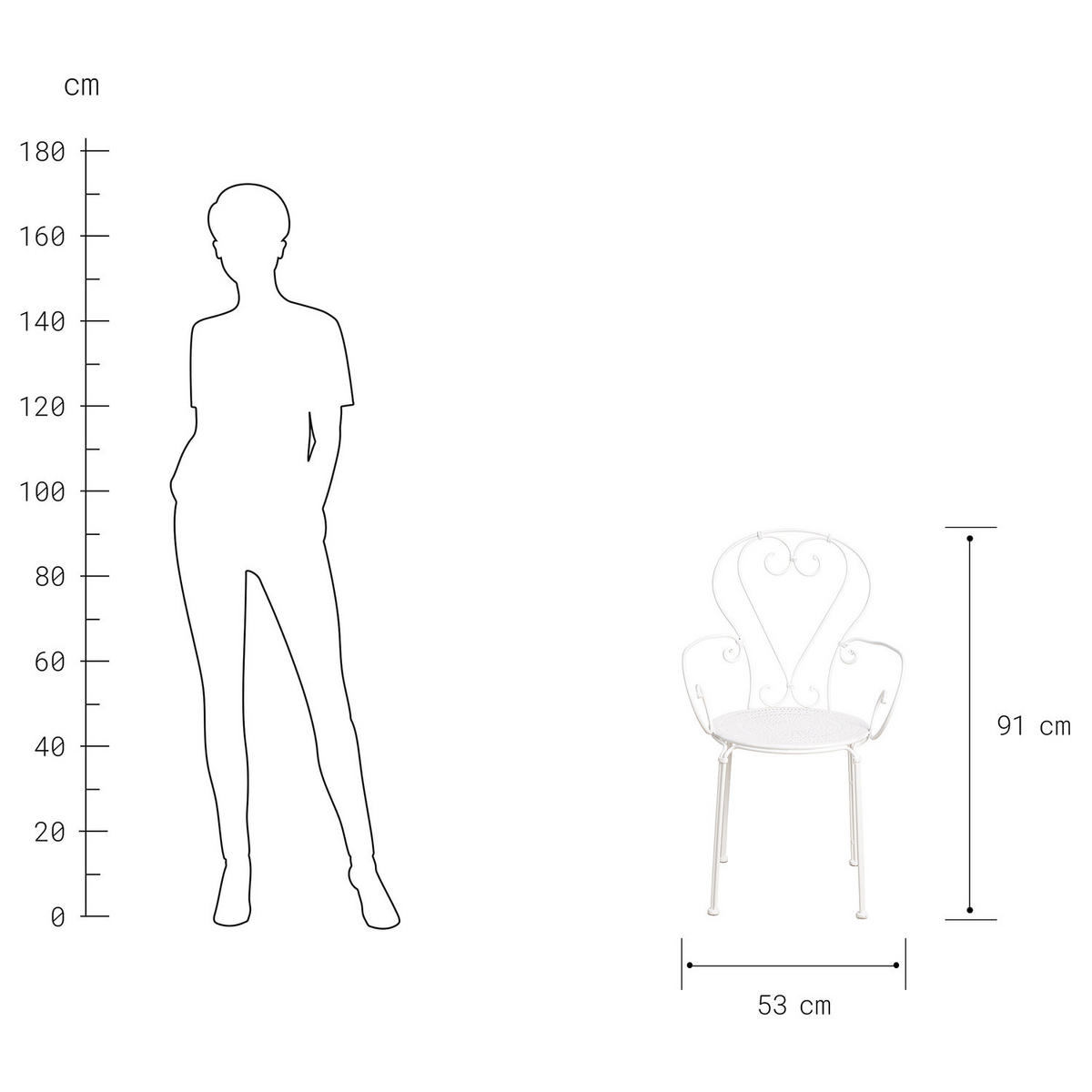 GARTENMÖBEL-SET (3-teilig) Century - Weiß, Metall - BUTLERS