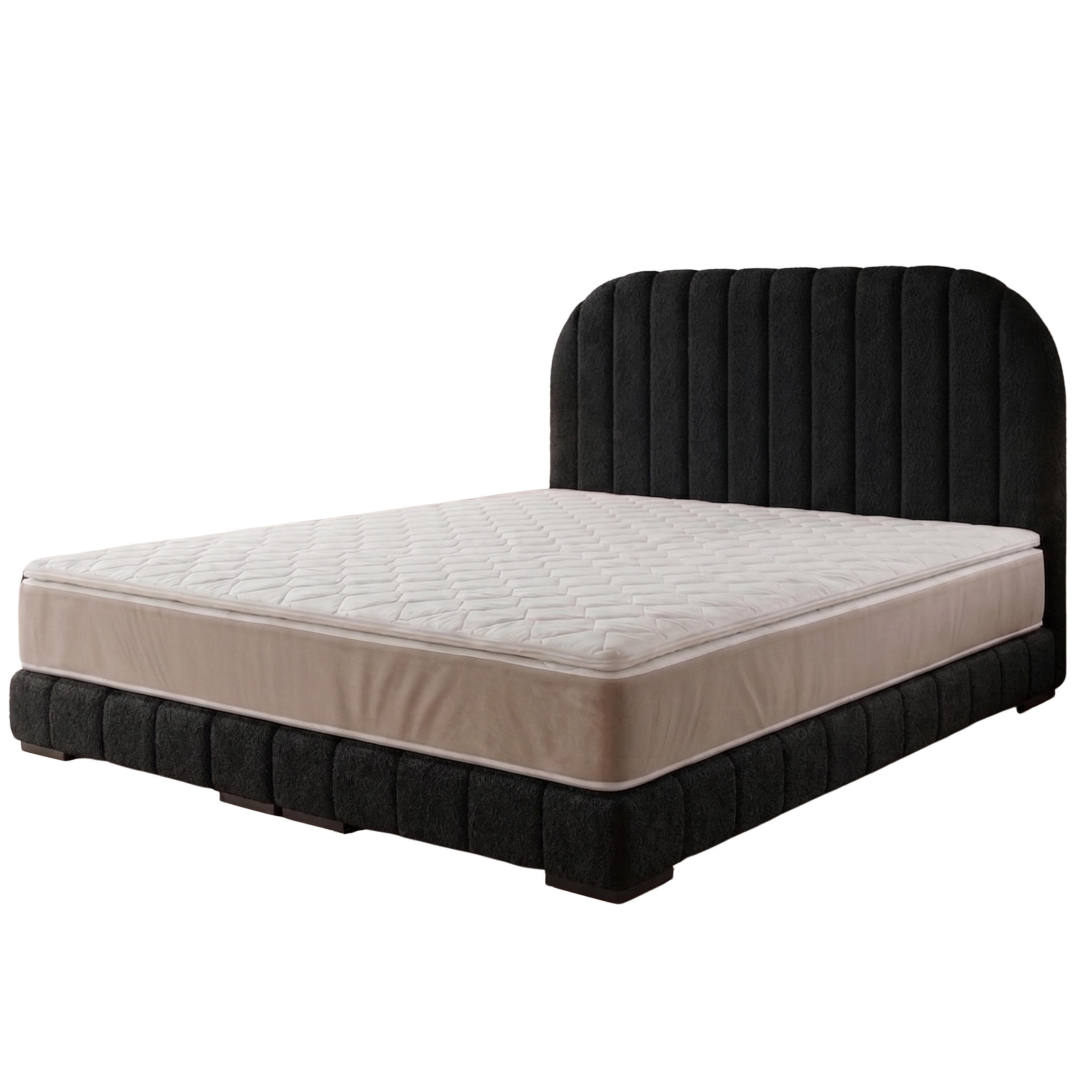 POLSTERBETT LEON3 90x 200 cm Farbe: Schwarz - Schwarz, Textil (90/200cm) - A&J MöbelLand