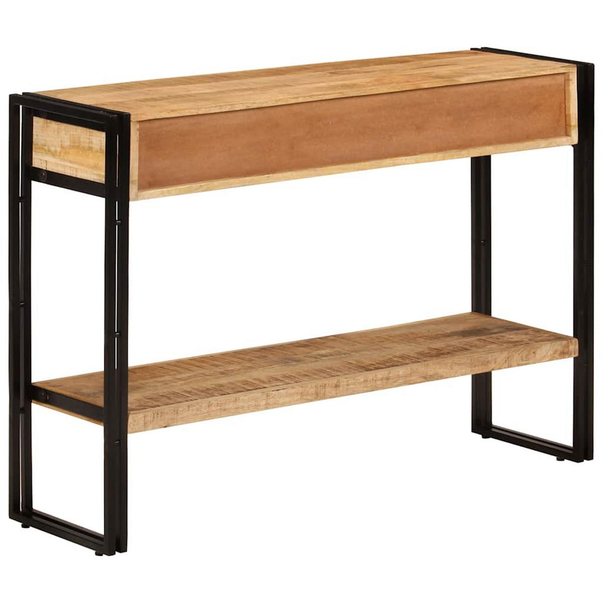 KONSOLENTISCH 110/30/76 Cm Massivholz Mango - Schwarz, Holz (110/30/76cm) - vidaXL