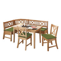 ECKBANKGRUPPE im modernen Landhausstil Deborah Massivholz Buche/Grün - Buchefarben/Grün, Holz (179/1/139cm) - 58aufmkessel