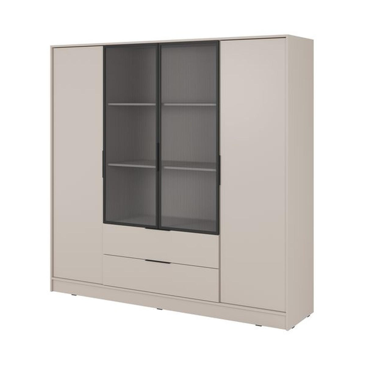 KLEIDERSCHRANK – 206 cm – Kelly – Kaschmir – KS-GEN0271 - Kaschmir, Holzwerkstoff (206/200/51cm) - hi-markt