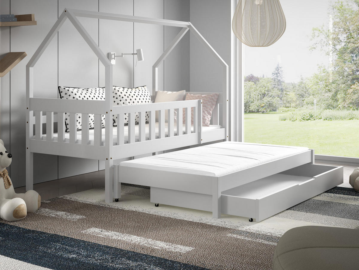 KINDERBETT BAMBINA 80x160 cm Weiß - Weiß, Holz (80/160cm) - MASSENO