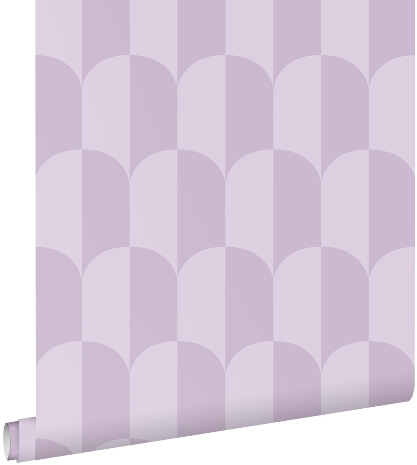 TAPETE Art Decó Muster 53 cm x 10.05 m - Lila, Papier (53/1000cm) - ESTAhome