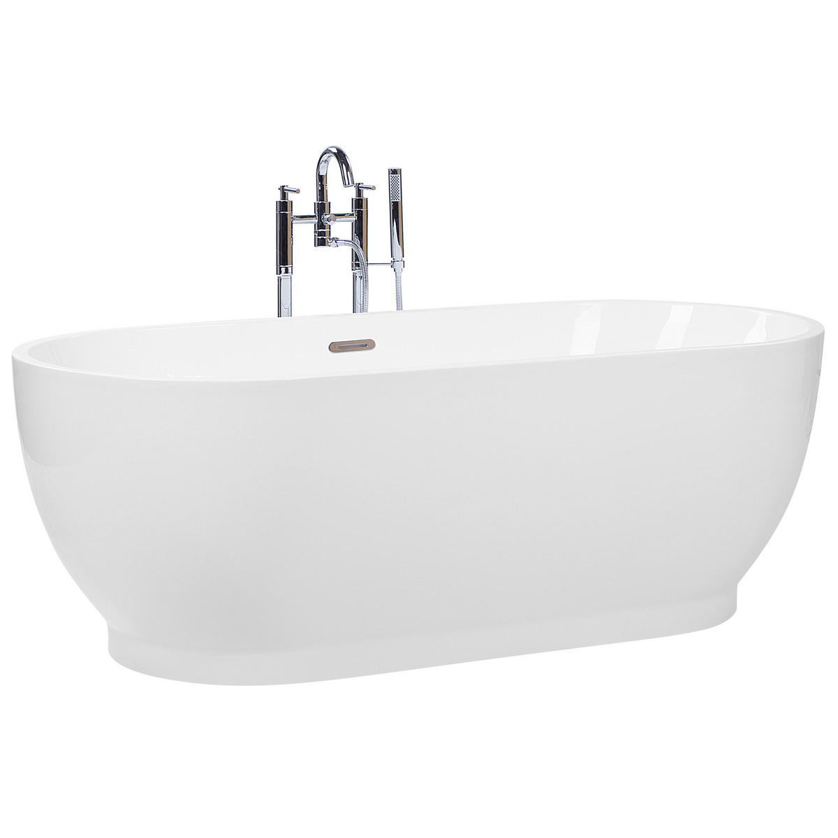 BADEWANNE FREISTEHEND 78x170x60 cm weiß Levera - Weiß, Kunststoff (78/60/170cm) - Beliani