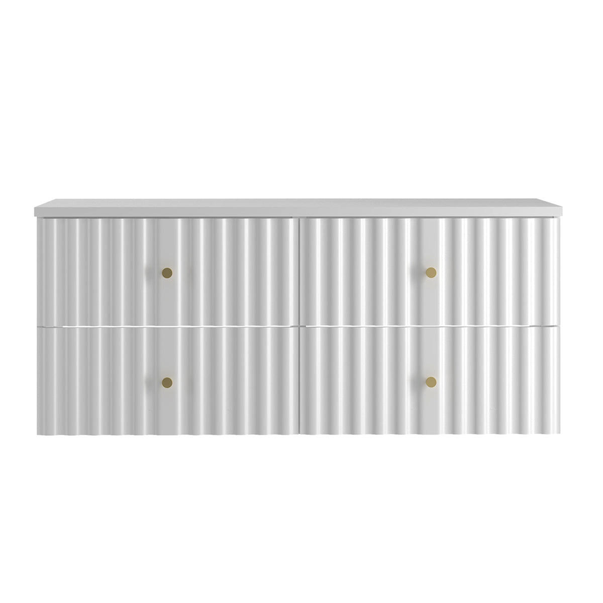 DOPPELWASCHTISCH 120.6cm Izae Weiß - Weiß, Holzwerkstoff (120.6/52.2/46.5cm) - Petits-meubles