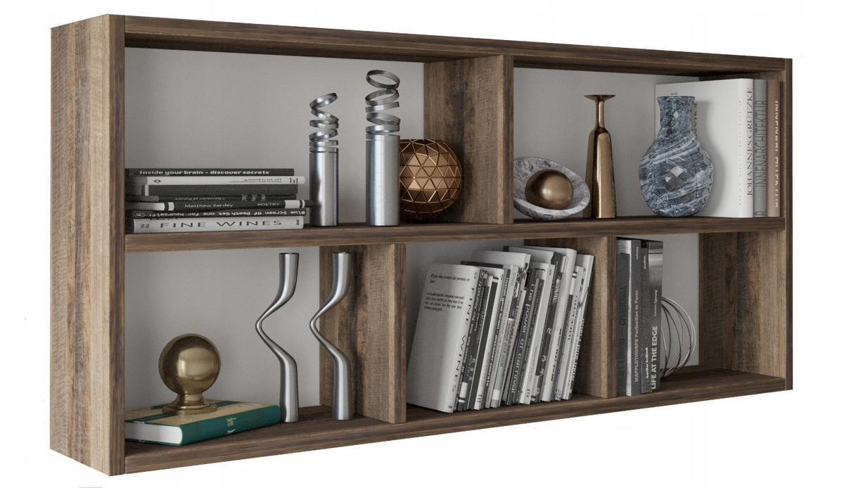 HÄNGEREGAL TEO Grange Eiche 113,6/25/50 cm - Eichefarben, Holzwerkstoff (113.6/50/25cm) - Matkam Möbel