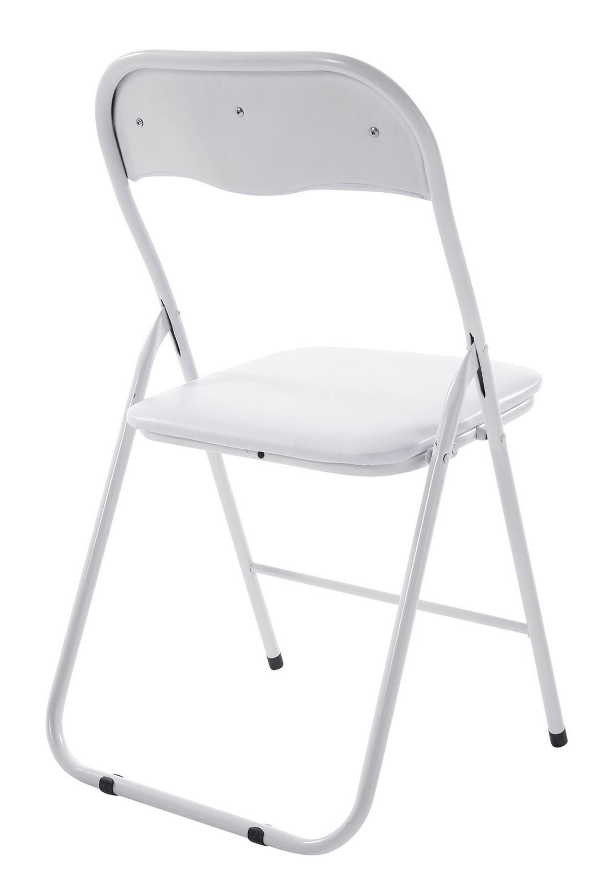 BESUCHERSTUHL Lederlook weiß/weiß - Weiß, Textil/Metall (45/78/45cm) - CLP