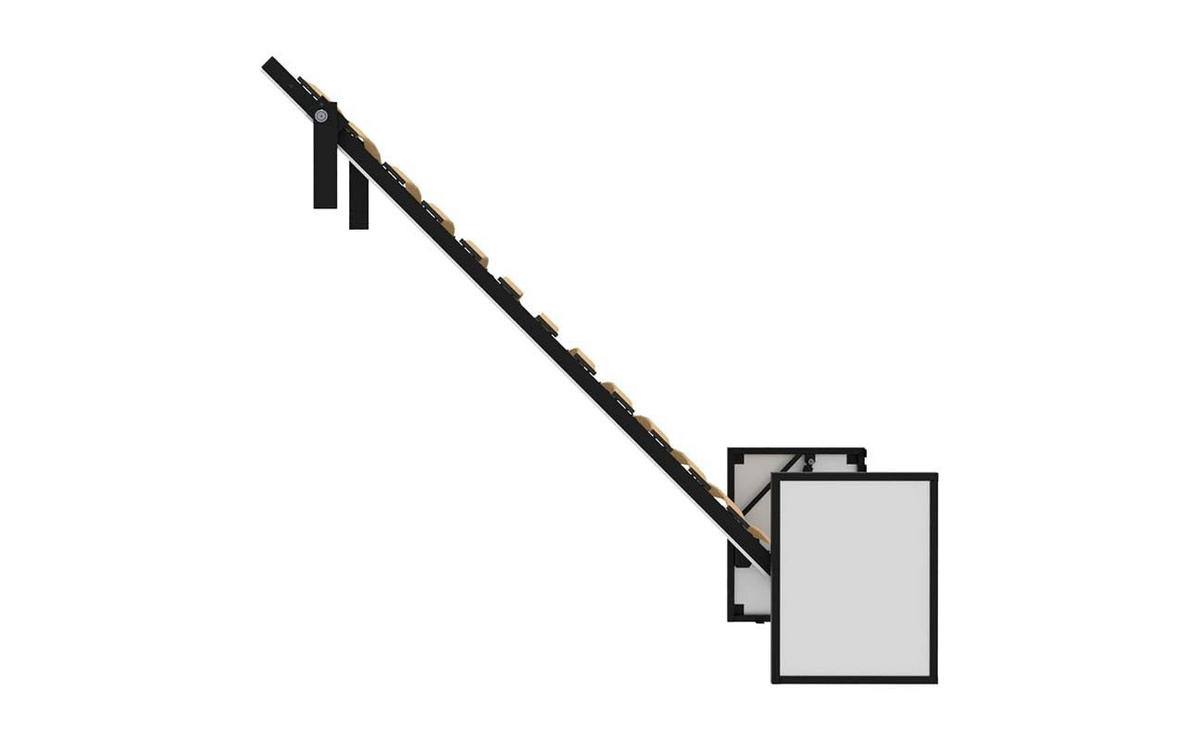 SCHRANKBETT Morphy Studio Modulares SizeFlex- und TypeFlex-System - 100x200, Vertikal - Schwarz, Metall (100/200cm) - WallBedKing