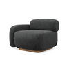 SOFAELEMENT Links Chenille Stoff Grau - Dunkelgrau/Braun, Holz/Textil (95/73/95cm) - Makamii