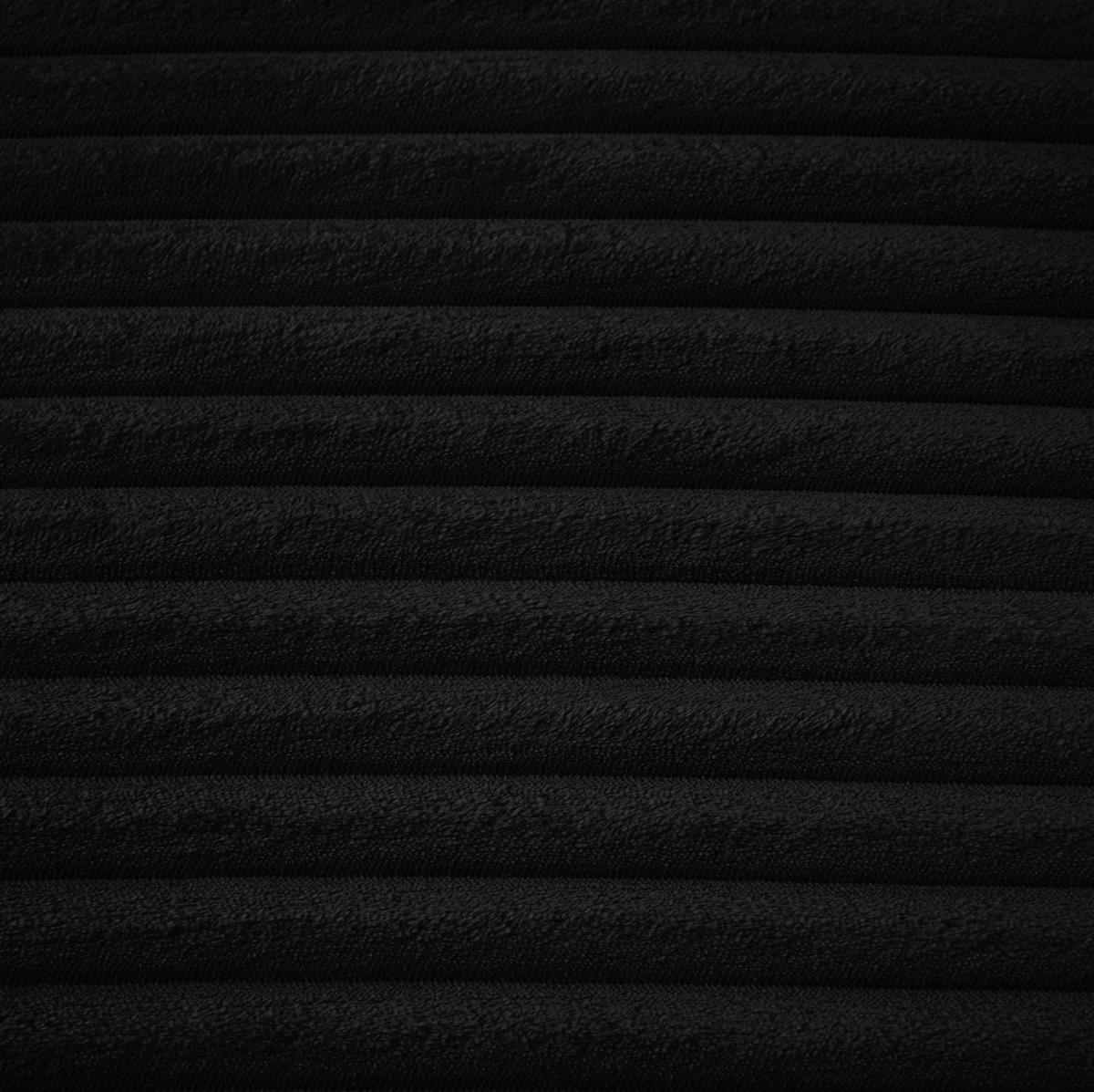 CHAISELONGUE aus Cord Schwarz - Schwarz, Kunststoff (81.03/49.78/116.84cm) - Meubliv