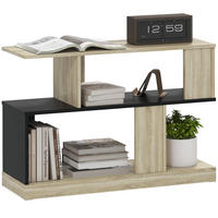 BEISTELLTISCH DE-15786 S-Form mit 3 Ebenen Naturholz - Naturfarben, Holzwerkstoff (90/30/61cm) - ComfortXL