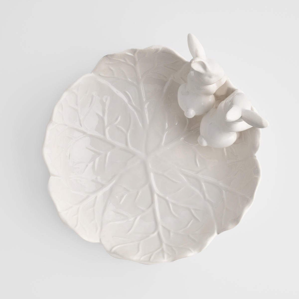 SERVIERSCHÜSSEL Whitebunno - Weiß, Stein (23/25/13cm) - home&you